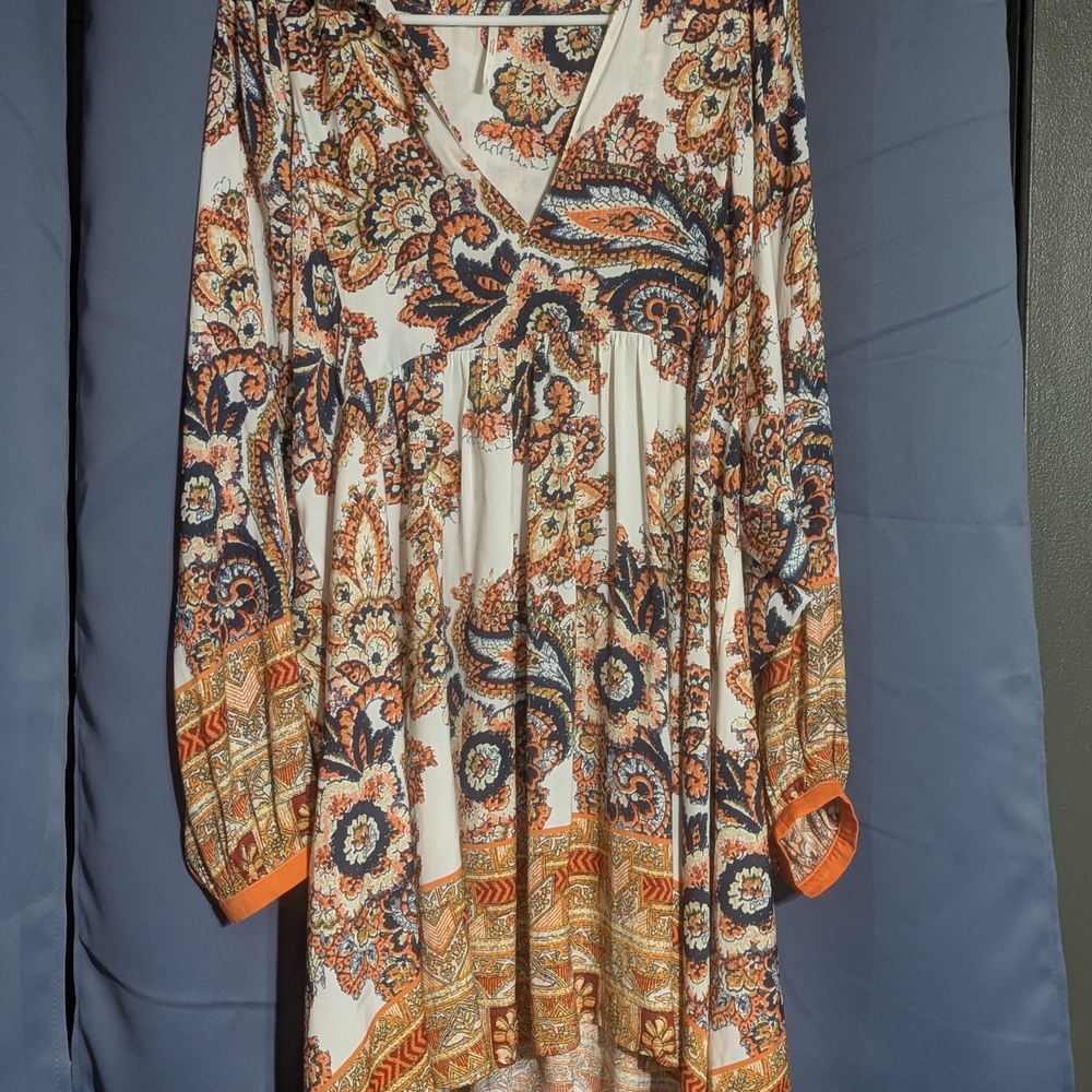 Bohemian Paisley Print Dress